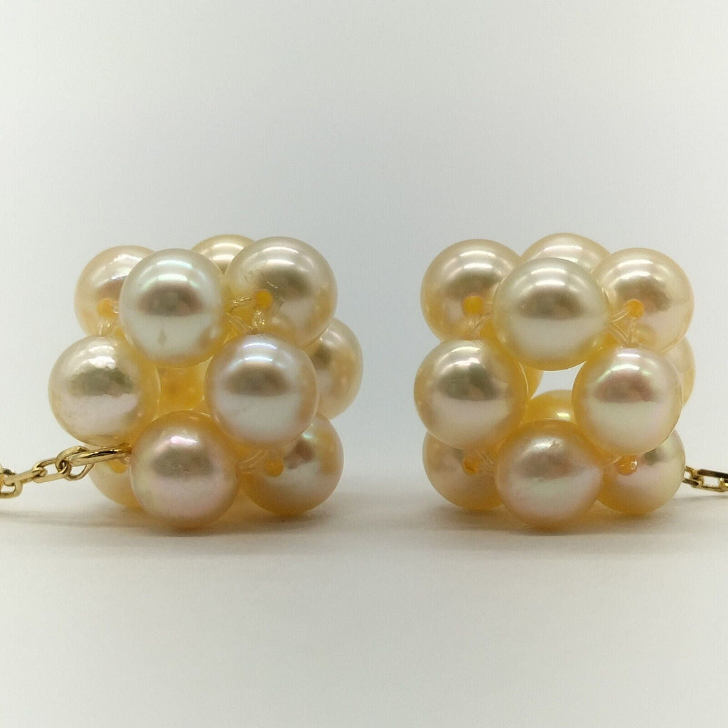 Jewelry Earring 2 set Pearl Yellow Gold