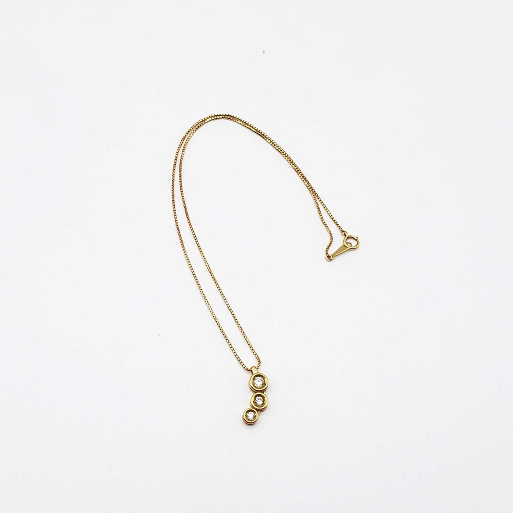 Jewelry Pendant Necklace Diamond 0.5ct Yellow Gold