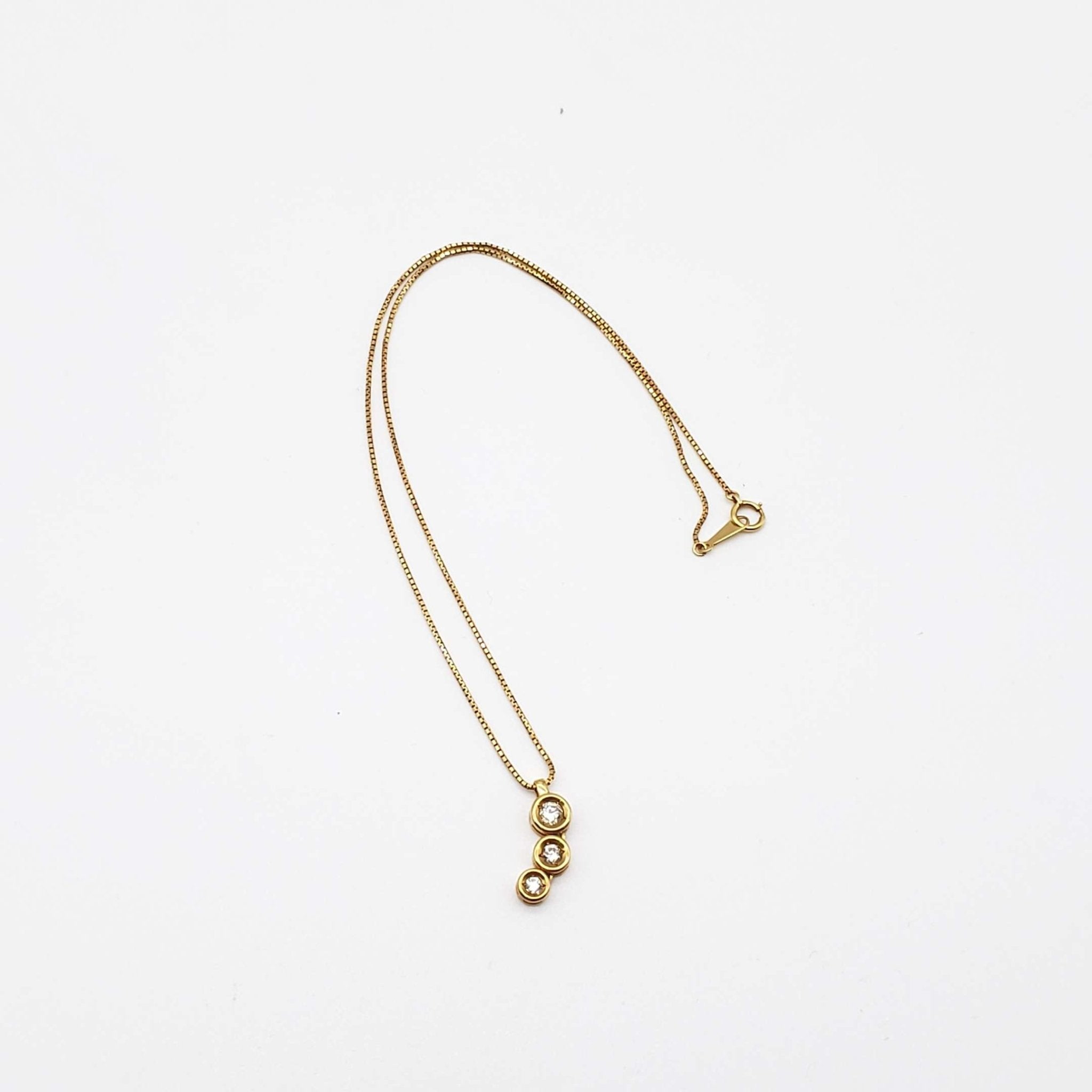 Jewelry Pendant Necklace Diamond 0.5ct Yellow Gold