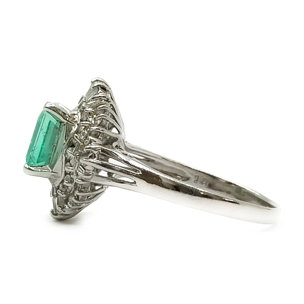 Jewelry Ring Emerald 1ct Platinum Swanky