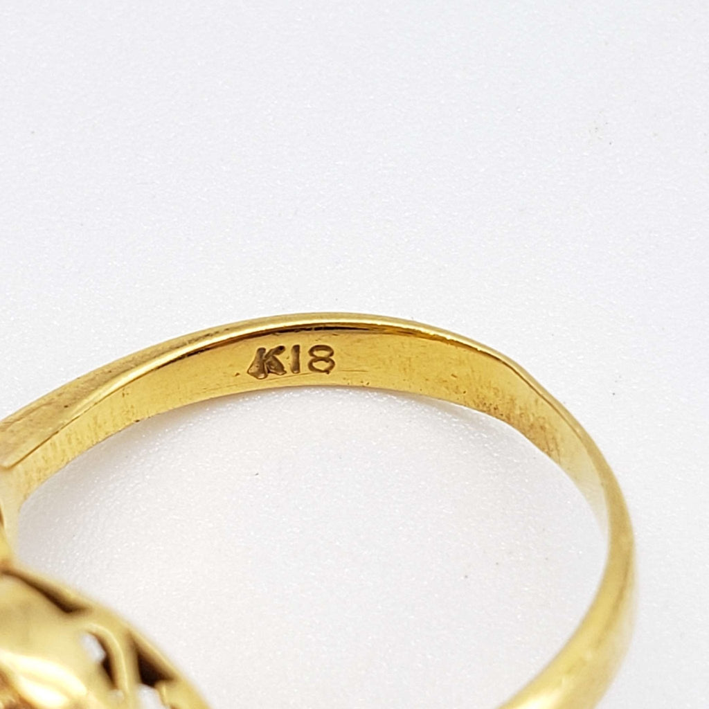 Jewelry Ring Heart Diamond 0.78ct 18k Yellow Gold