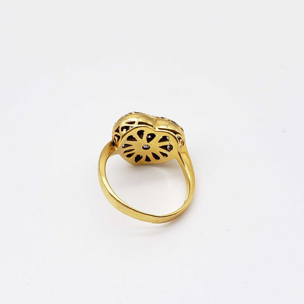 Jewelry Ring Heart Diamond 0.78ct 18k Yellow Gold