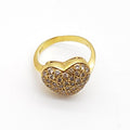 Jewelry Ring Heart Diamond 0.78ct 18k Yellow Gold