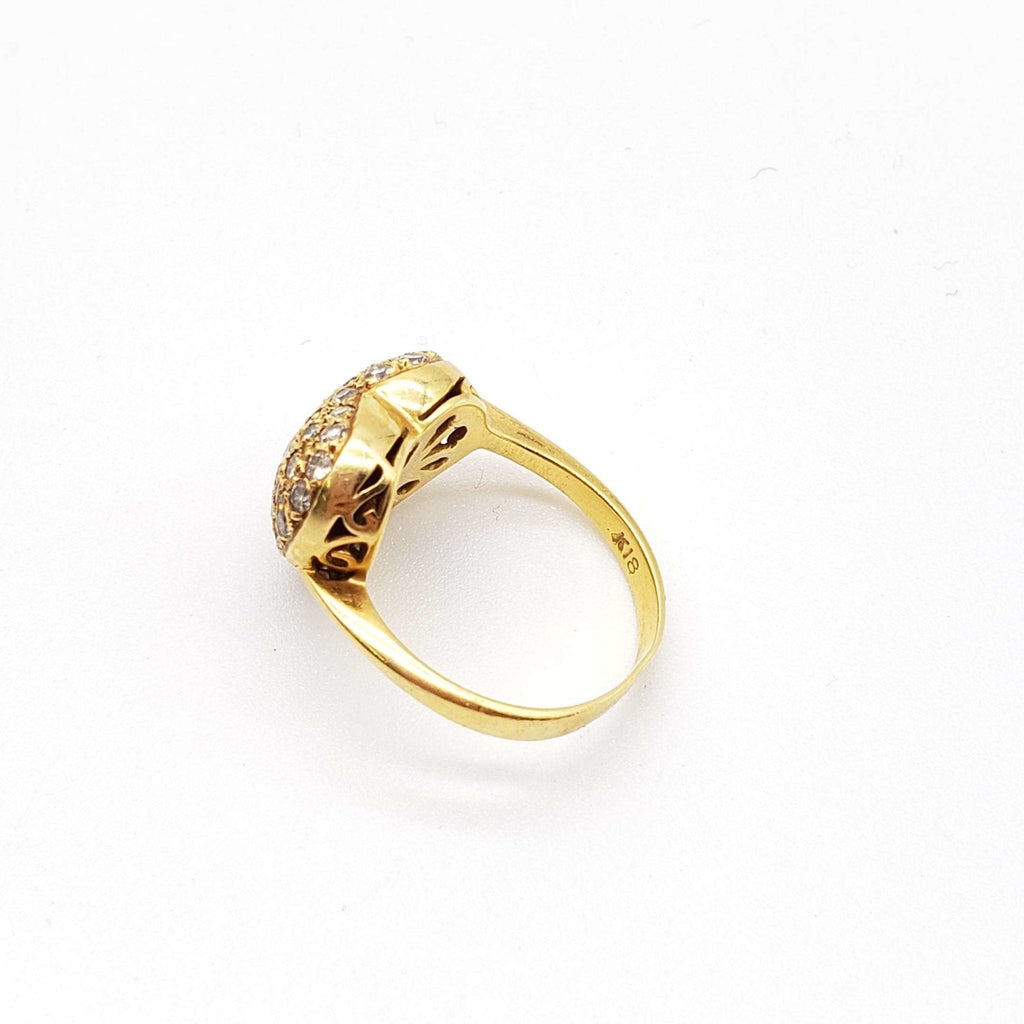 Jewelry Ring Heart Diamond 0.78ct 18k Yellow Gold