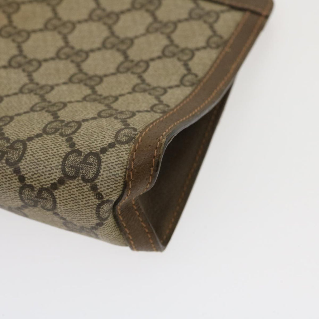 GUCCI GG Canvas Web Sherry Line Clutch Bag Beige Red Green jk1329