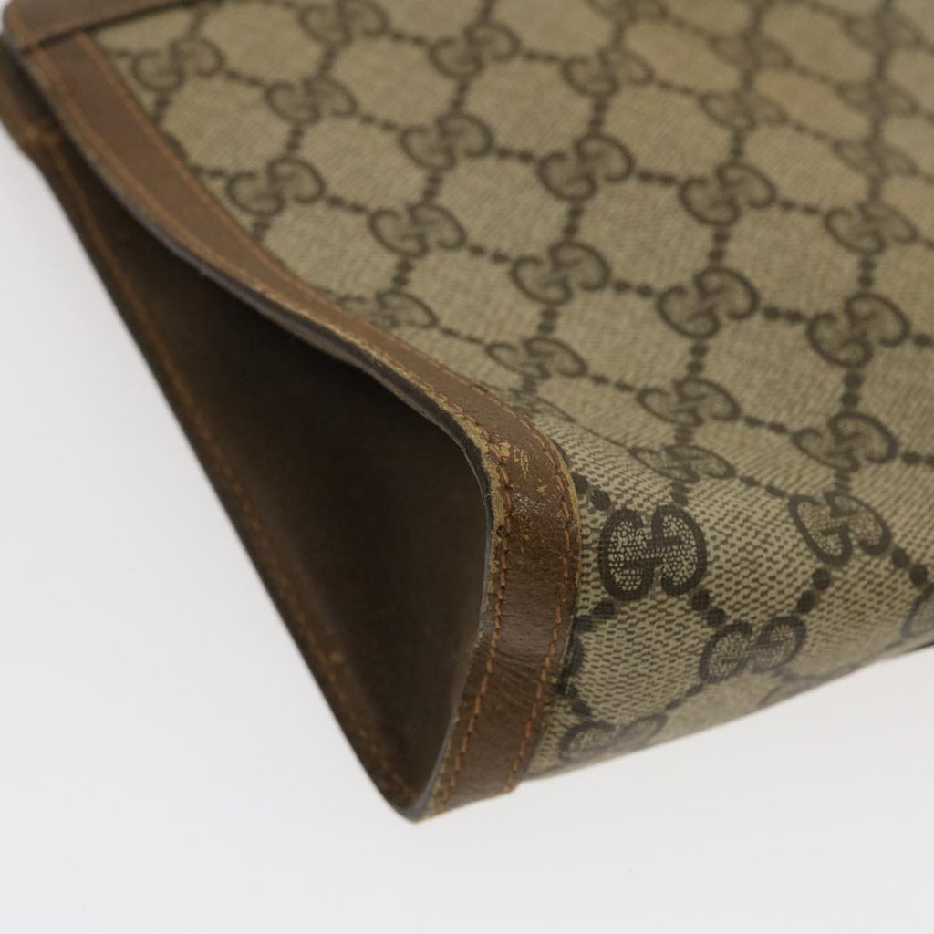 GUCCI GG Canvas Web Sherry Line Clutch Bag Beige Red Green jk1329
