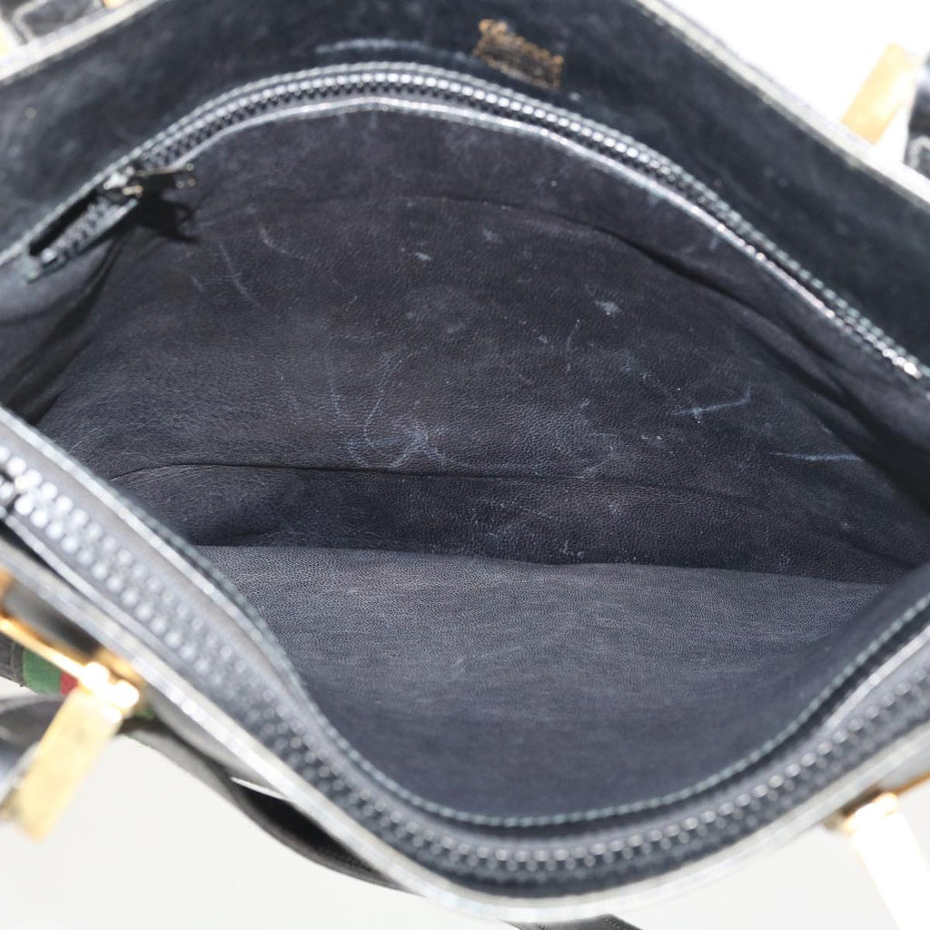 GUCCI GG Canvas Web Sherry Line Shoulder Bag Black Red Green jk1453