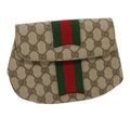 GUCCI Web Sherry Line GG Canvas Pouch Red Green Brown jk1495