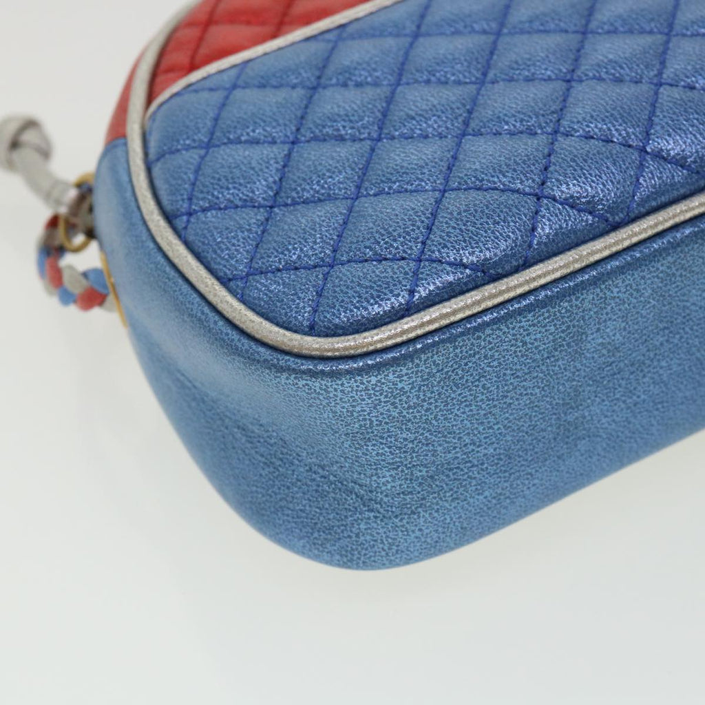GUCCI Horse Bit Pochette Shoulder Bag Lamb Skin Red Blue 534951 jk3012