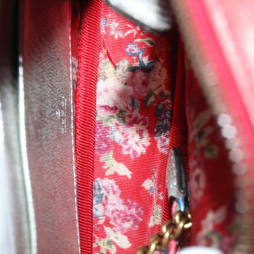 GUCCI Horse Bit Pochette Shoulder Bag Lamb Skin Red Blue 534951 jk3012