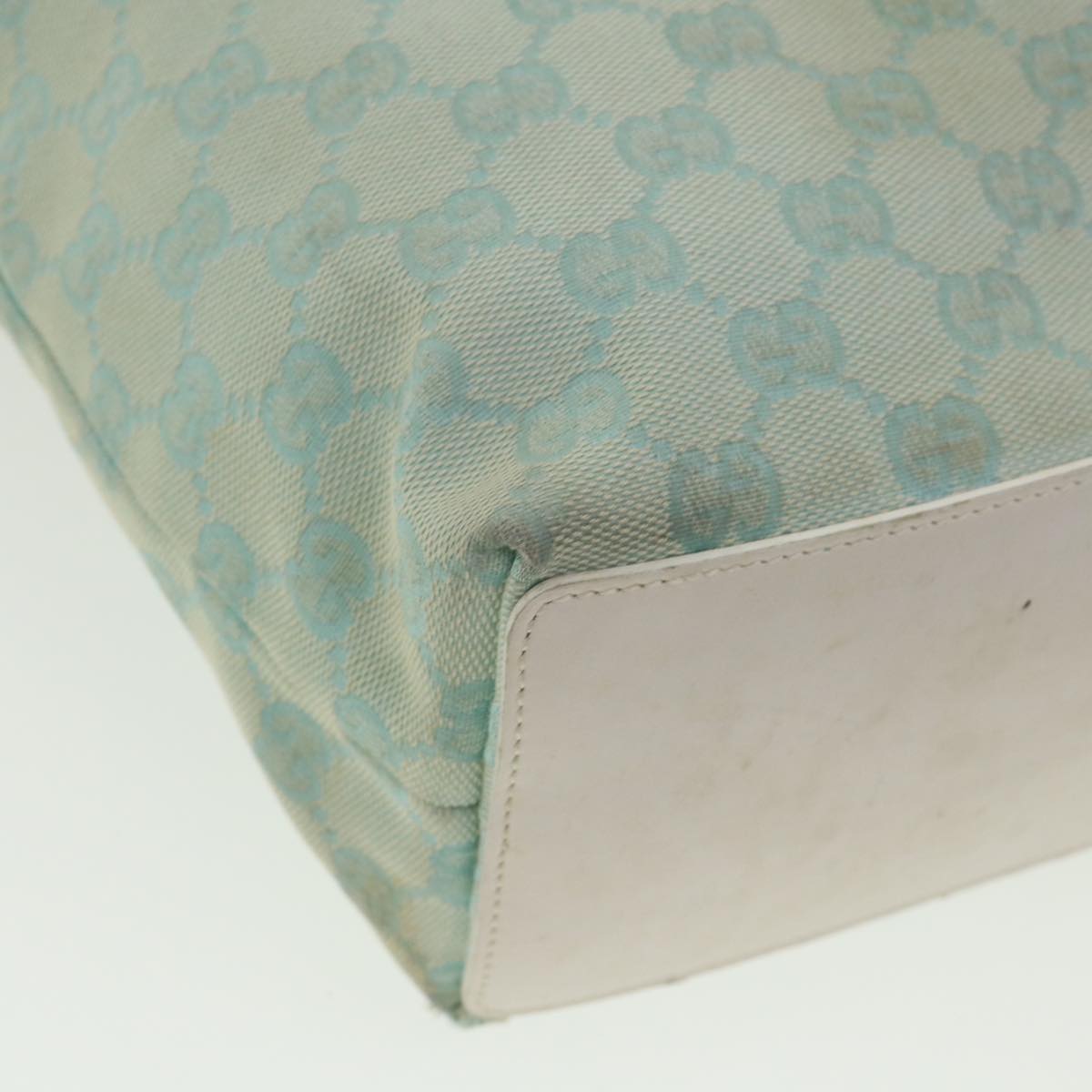 GUCCI GG Canvas Shoulder Bag Light Blue 0021099 001998 34957