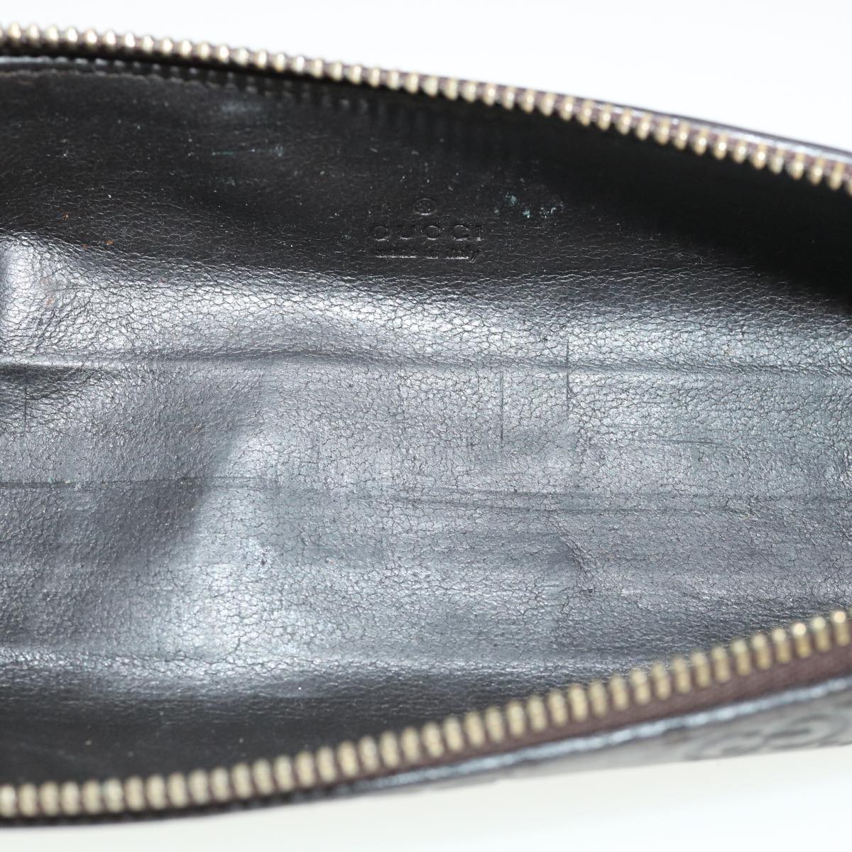 GUCCI Guccissima Pen Case Leather Dark Brown 256579 jk3028
