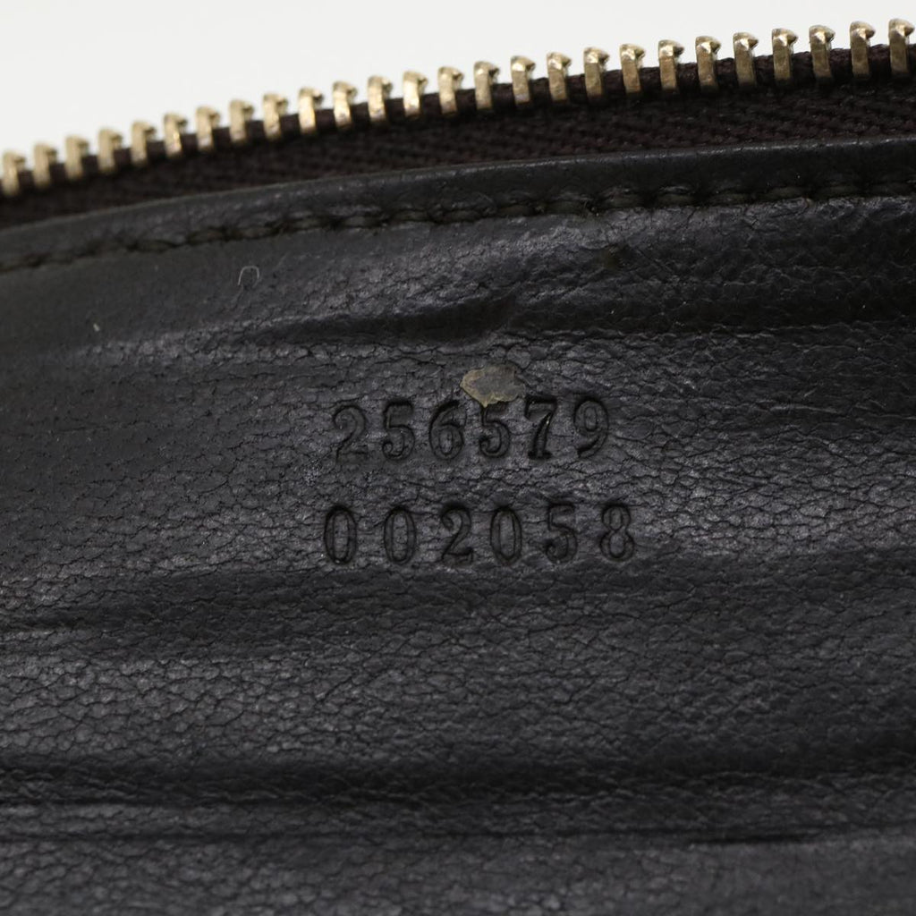 GUCCI Guccissima Pen Case Leather Dark Brown 256579 jk3028