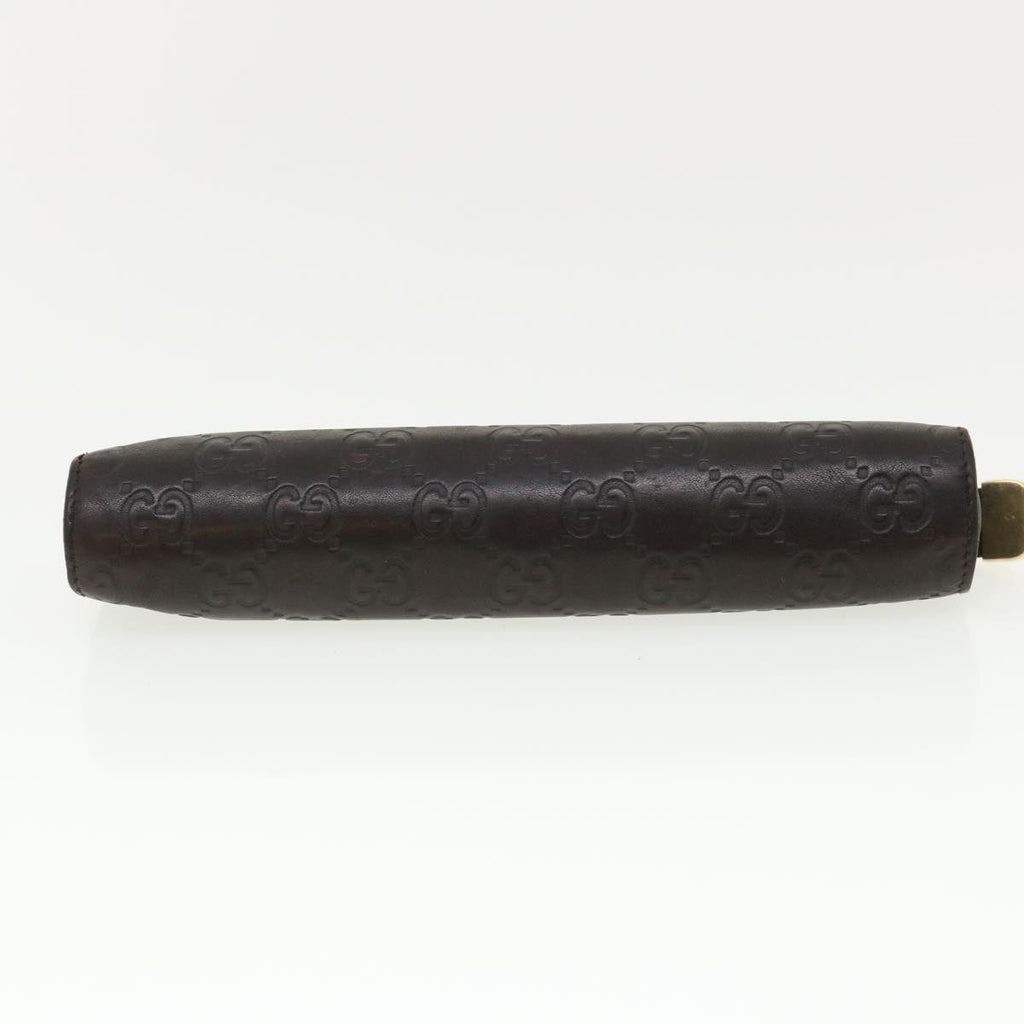 GUCCI Guccissima Pen Case Leather Dark Brown 256579 jk3028