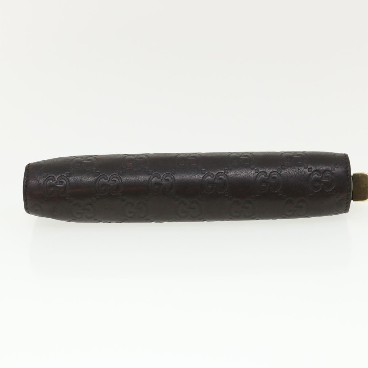 GUCCI Guccissima Pen Case Leather Dark Brown 256579 jk3028