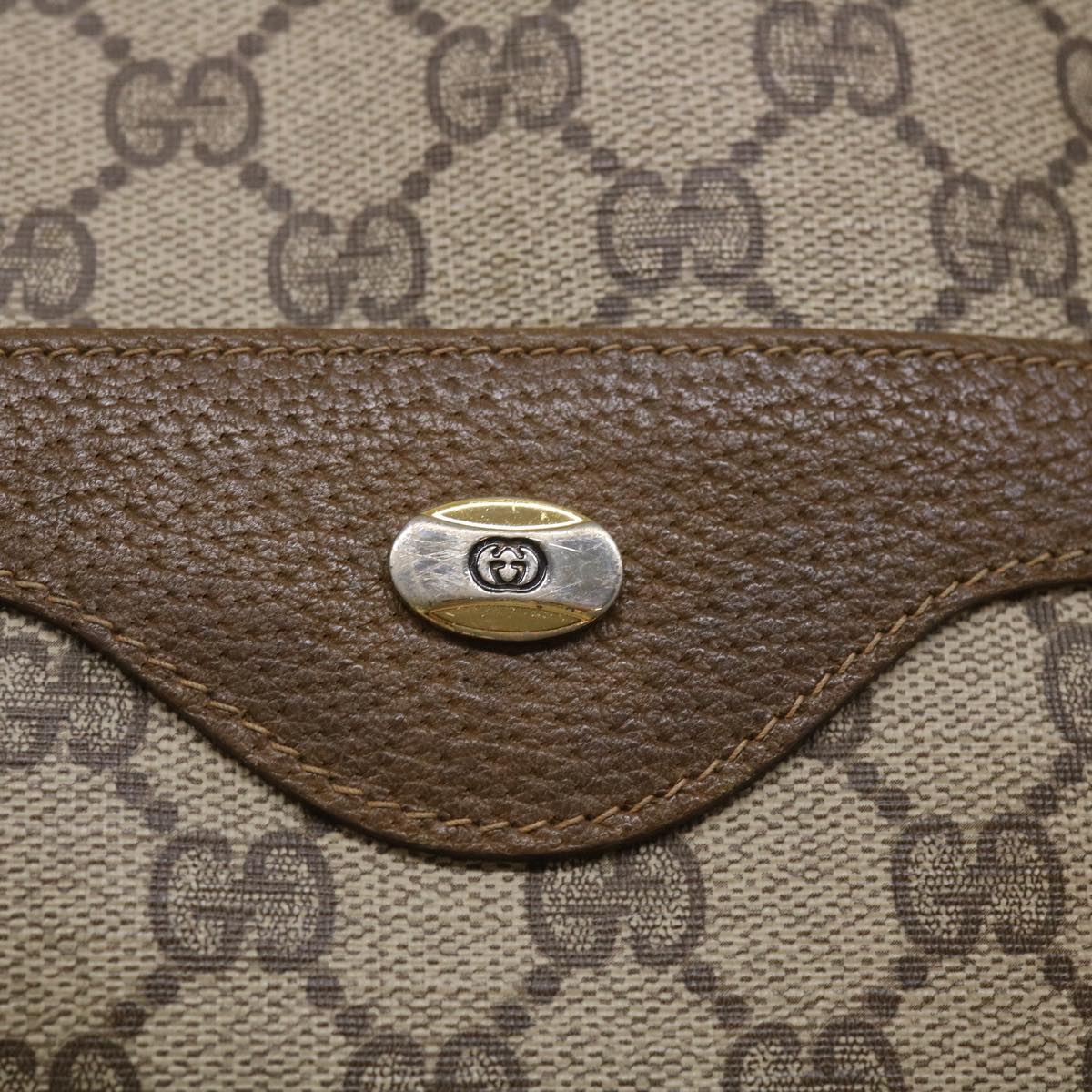 GUCCI Web Sherry Line GG Canvas Tote Bag PVC Leather Beige 40 02 003 34976