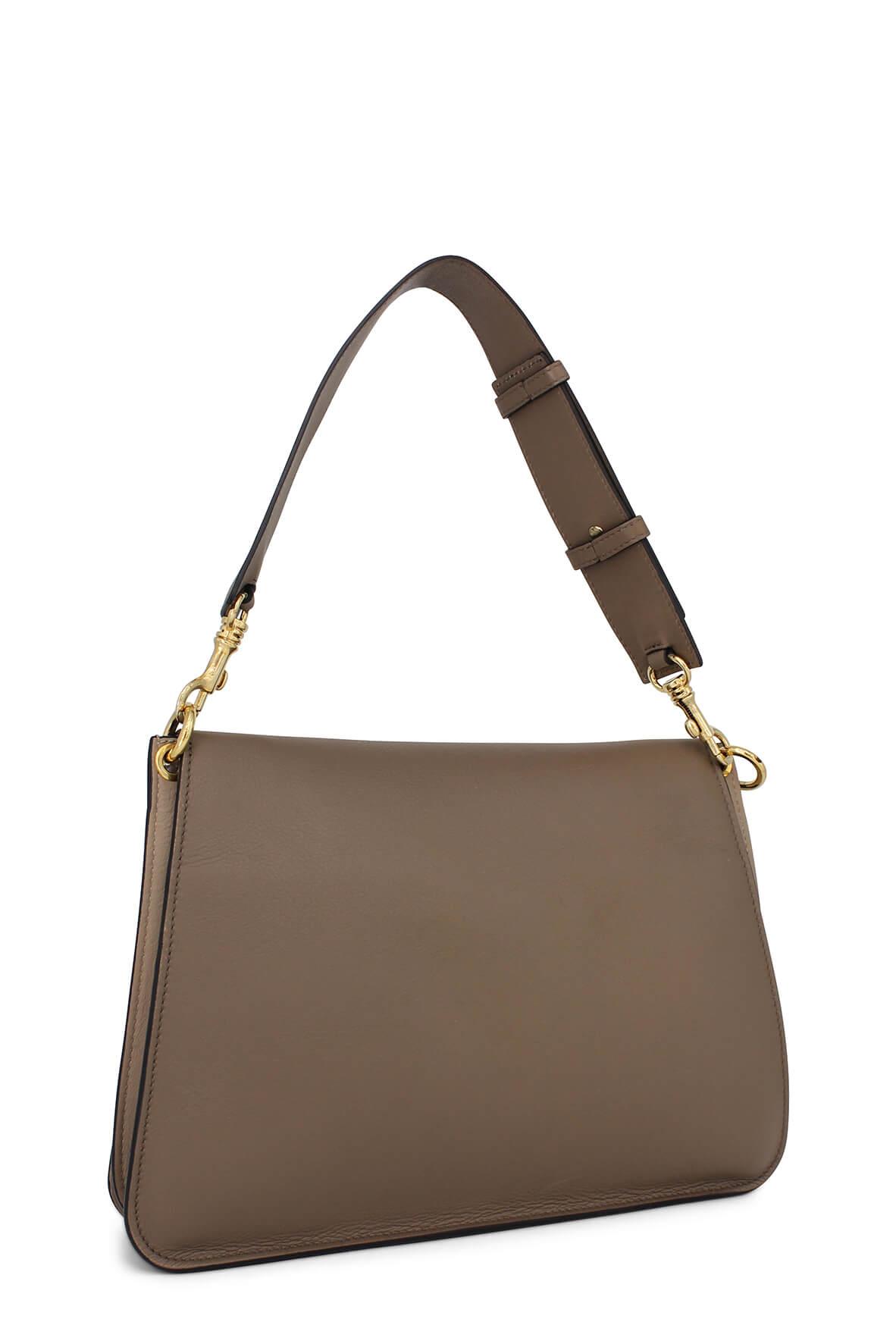 Medium Pierce Bag Brown White
