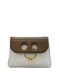 Medium Pierce Bag Brown, White
