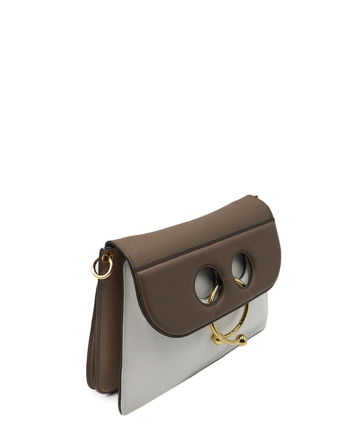 Medium Pierce Bag Brown, White