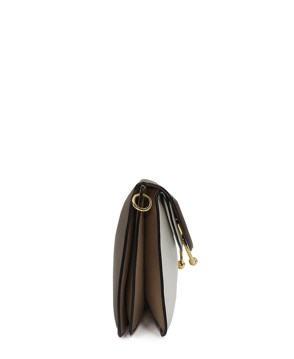 Medium Pierce Bag Brown, White
