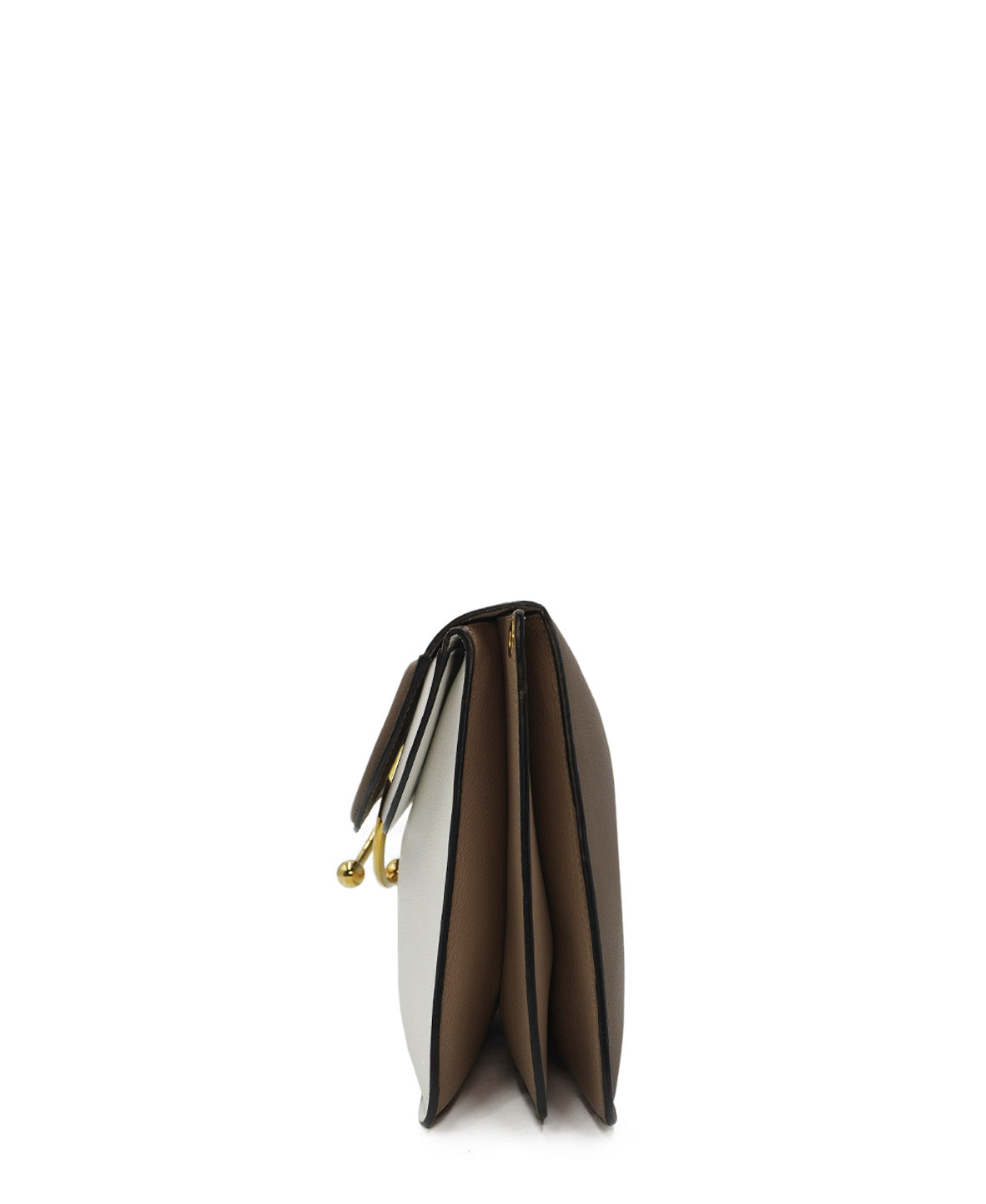 Medium Pierce Bag Brown, White