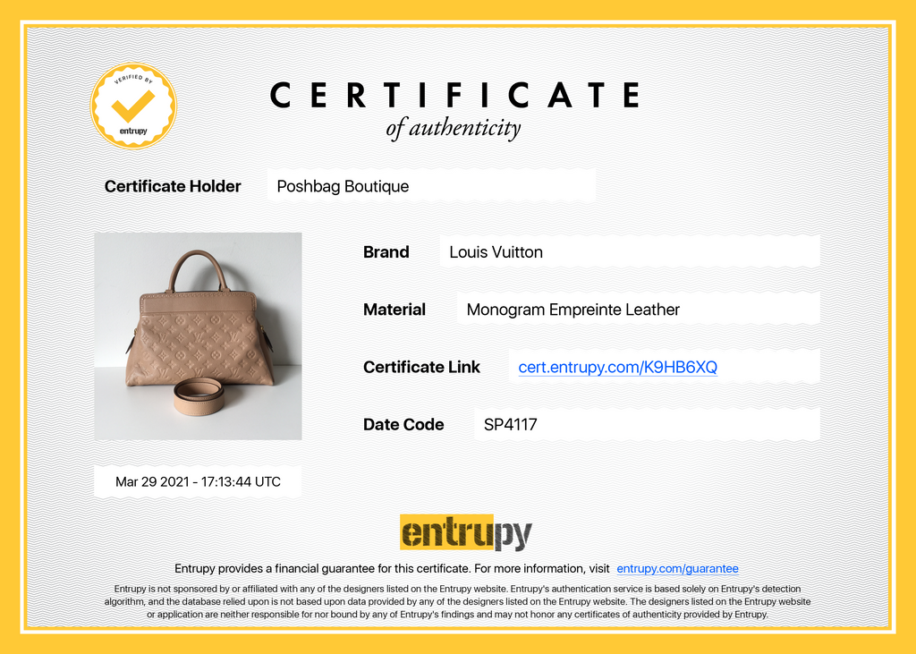 Louis Vuitto Vosges MM Monogram Empreinte Leather Bag