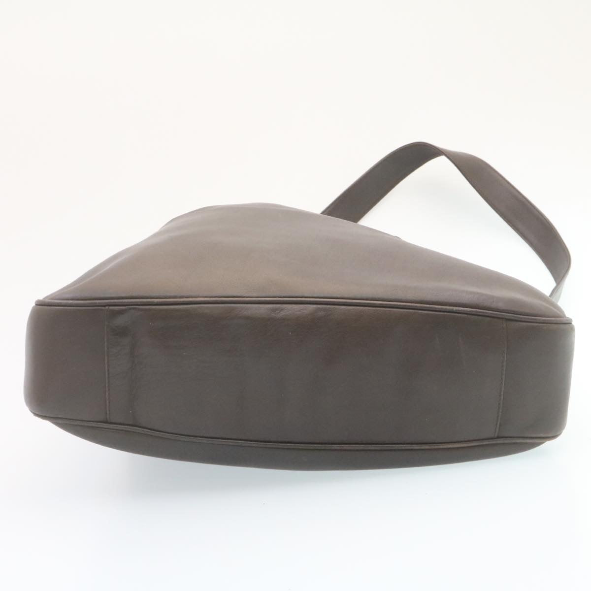 GUCCI Bamboo 2Way Shoulder Bag Leather Dark Brown ki1542