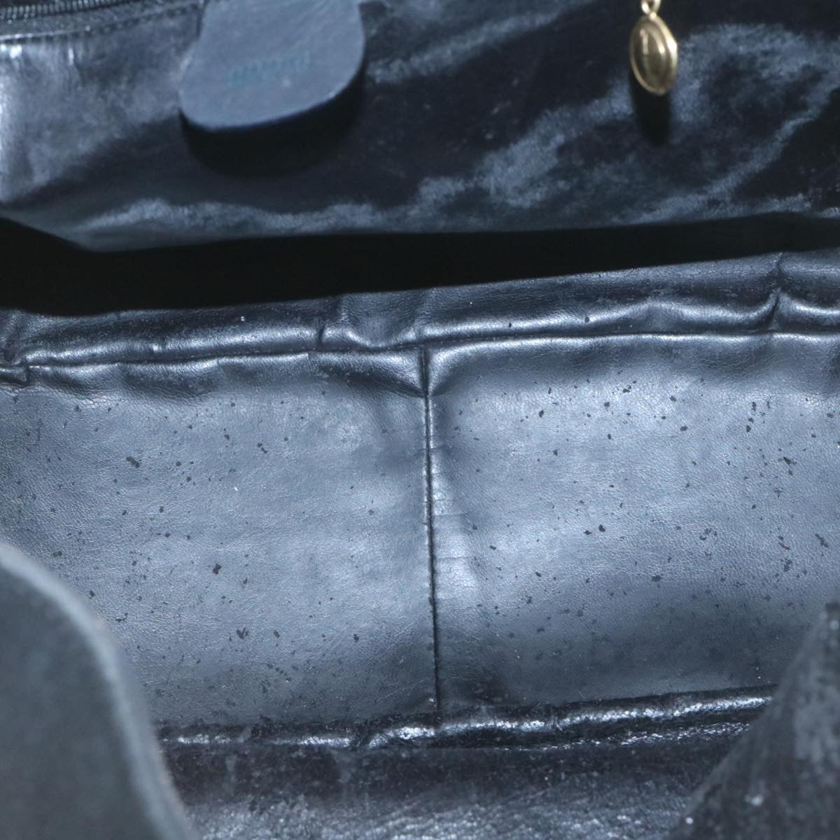 GUCCI Bamboo Shoulder Bag Suede 2Way Hand Bag Black ki1651