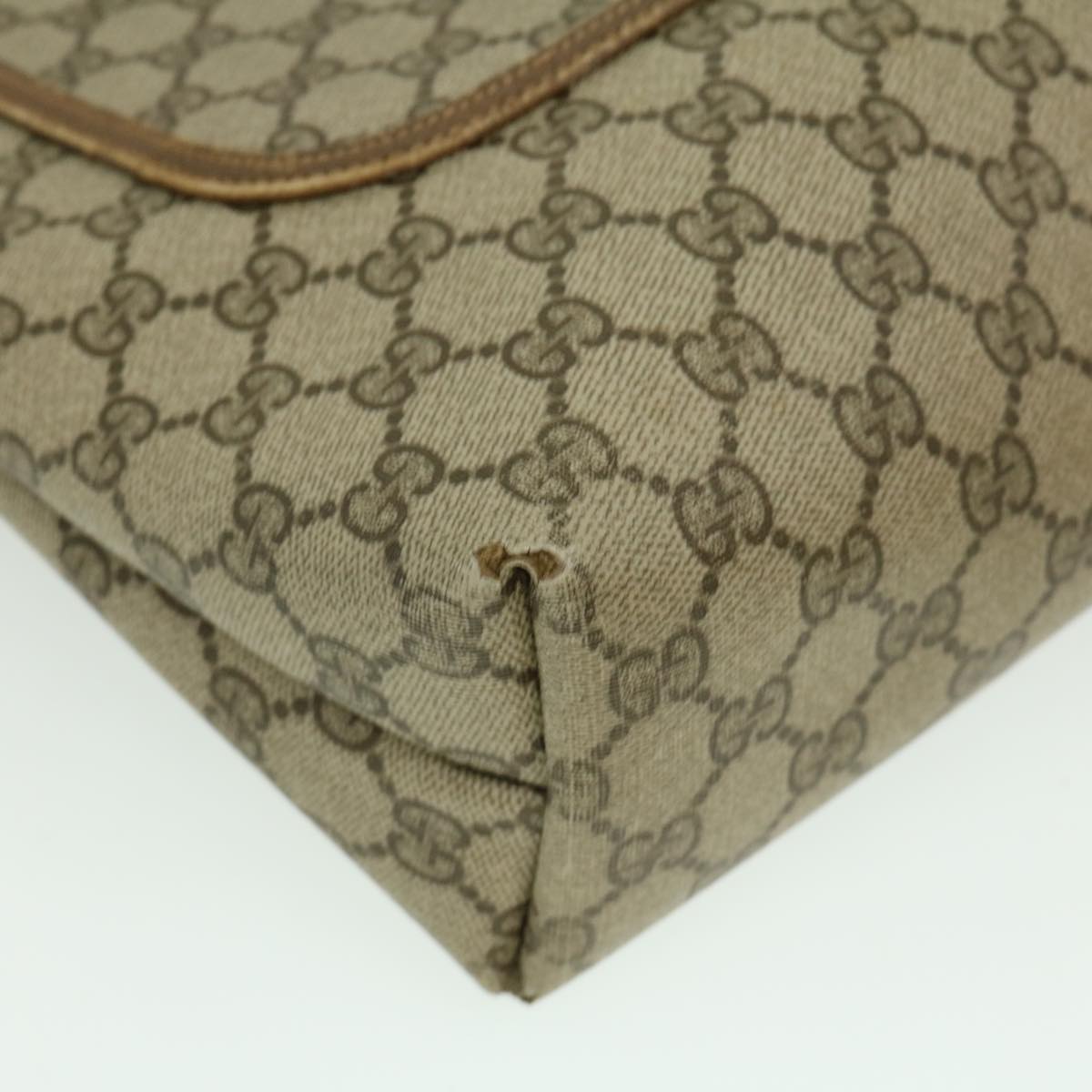 GUCCI Web Sherry Line GG Canvas Tote Bag Red Green Brown ki1846