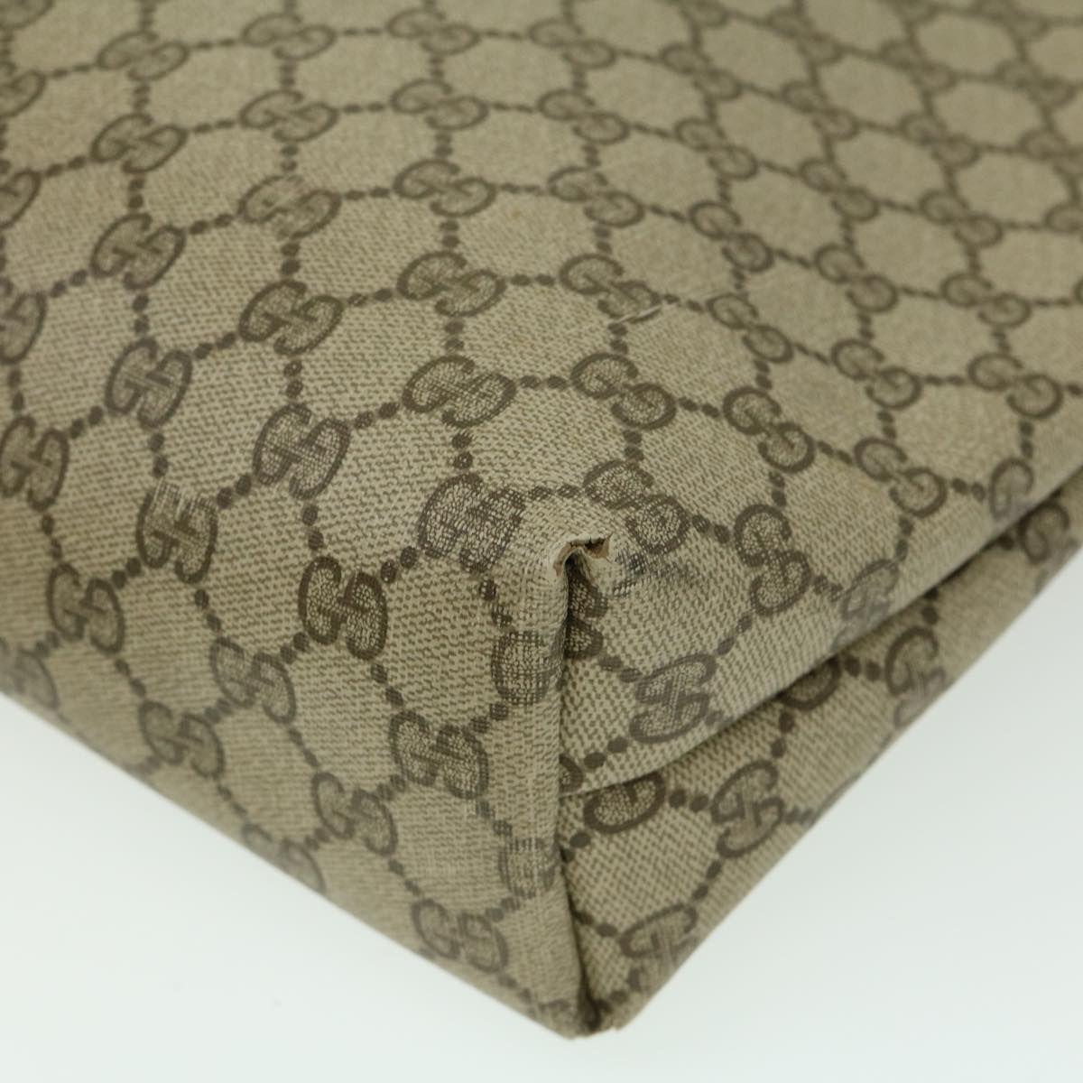 GUCCI Web Sherry Line GG Canvas Tote Bag Red Green Brown ki1846
