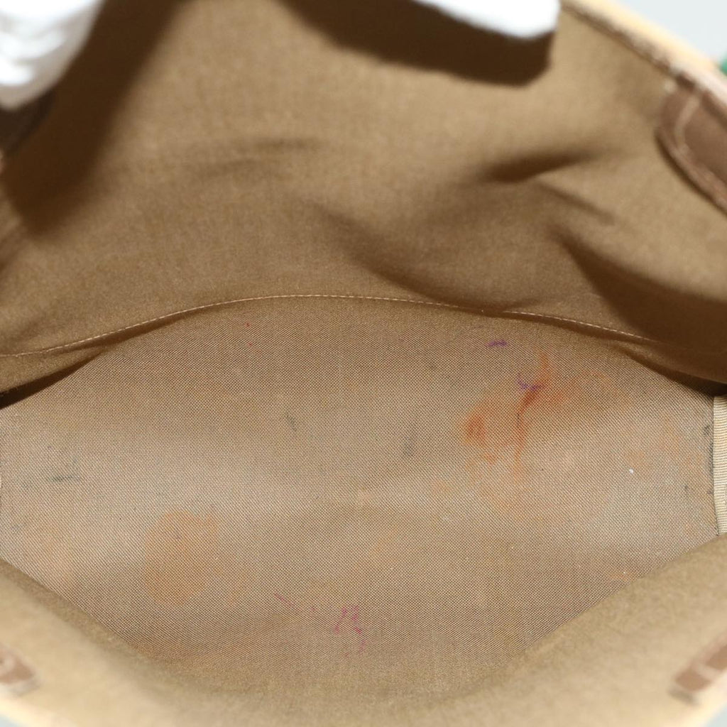 GUCCI Web Sherry Line GG Canvas Tote Bag Red Green Brown ki1846