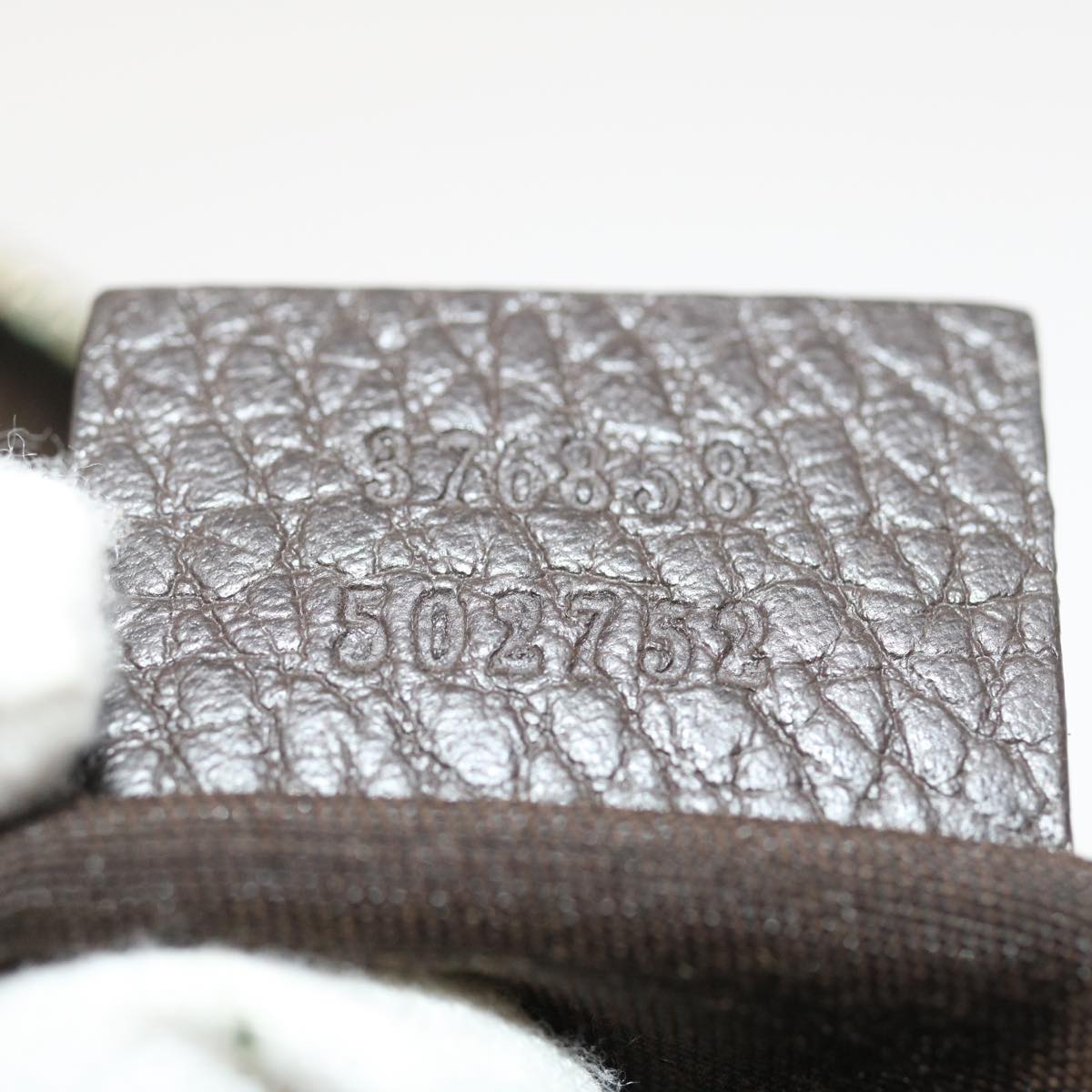 GUCCI Clutch Bag Leather Bamboo Brown ki1847