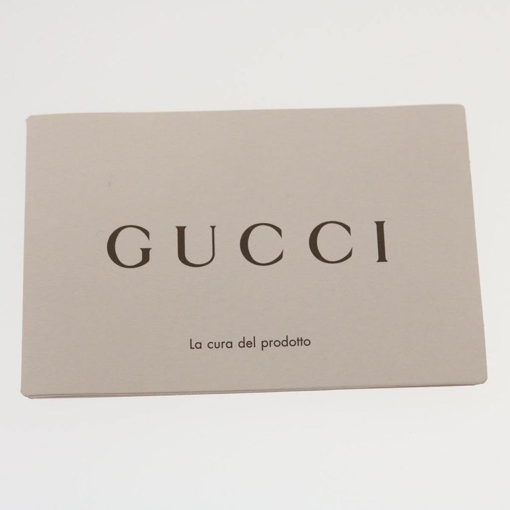 GUCCI Clutch Bag Leather Bamboo Brown ki1847