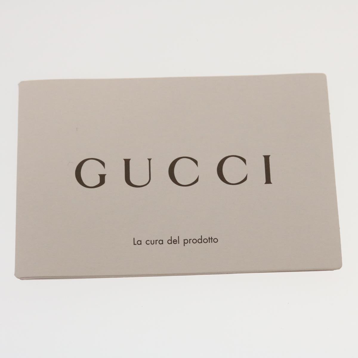 GUCCI Clutch Bag Leather Bamboo Brown ki1847