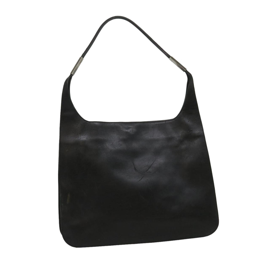 GUCCI Shoulder Bag Leather Black ki2071