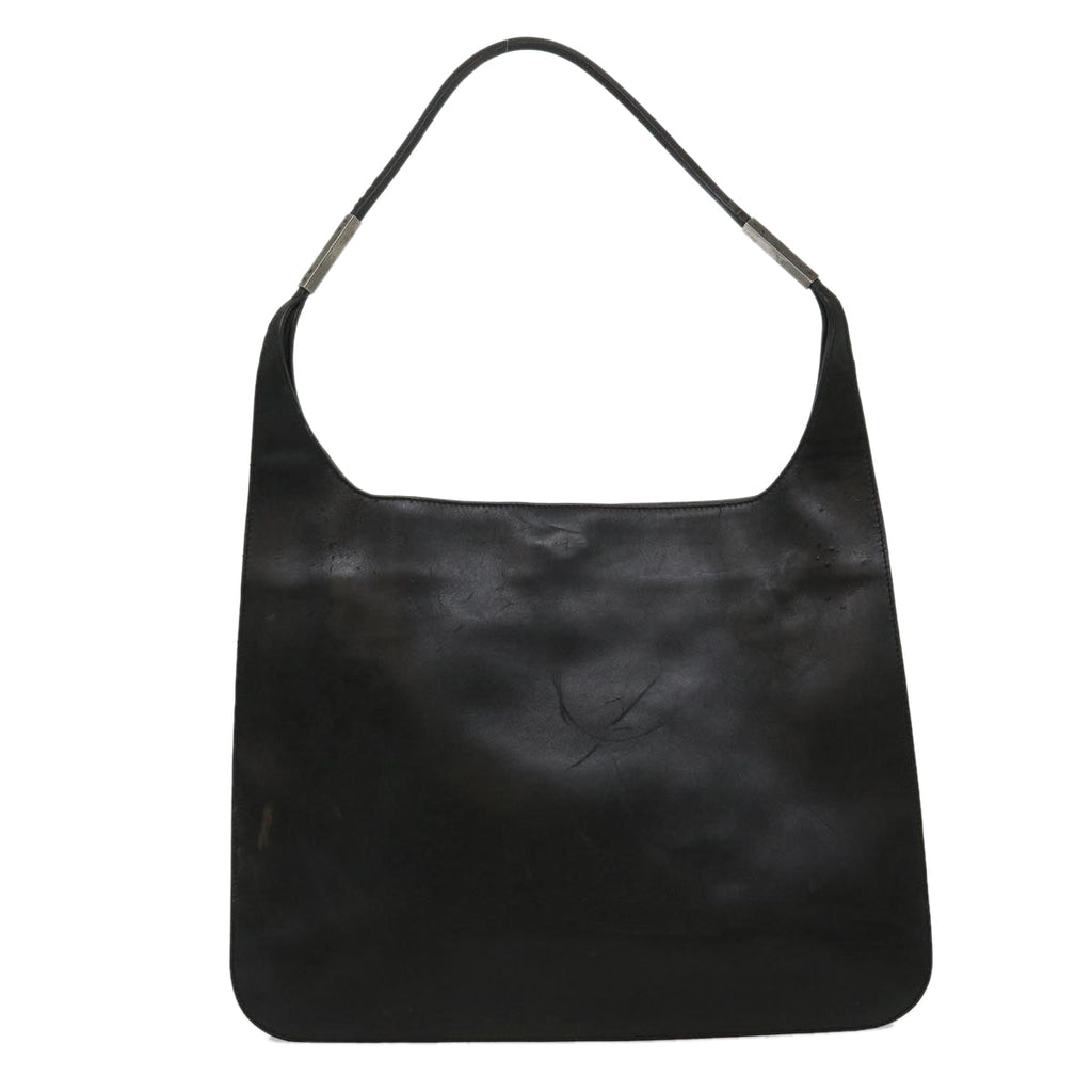 GUCCI Shoulder Bag Leather Black ki2071