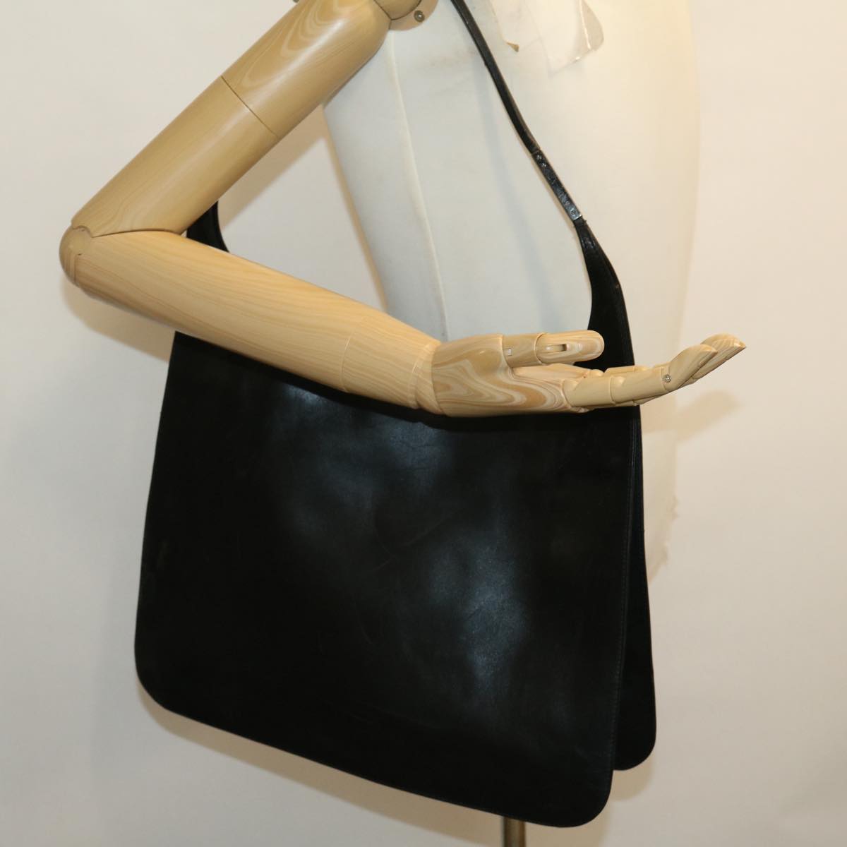 GUCCI Shoulder Bag Leather Black ki2071