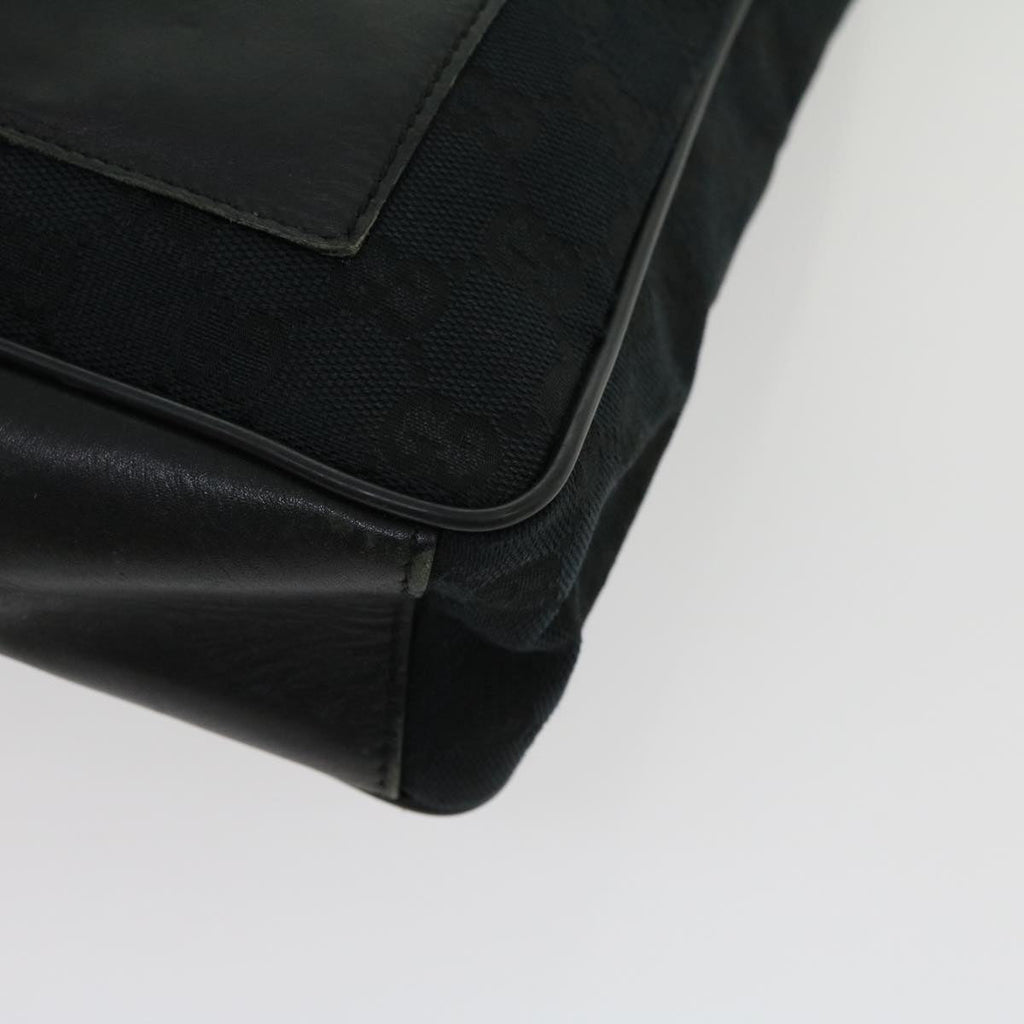 GUCCI GG Canvas Shoulder Bag Black ki2082