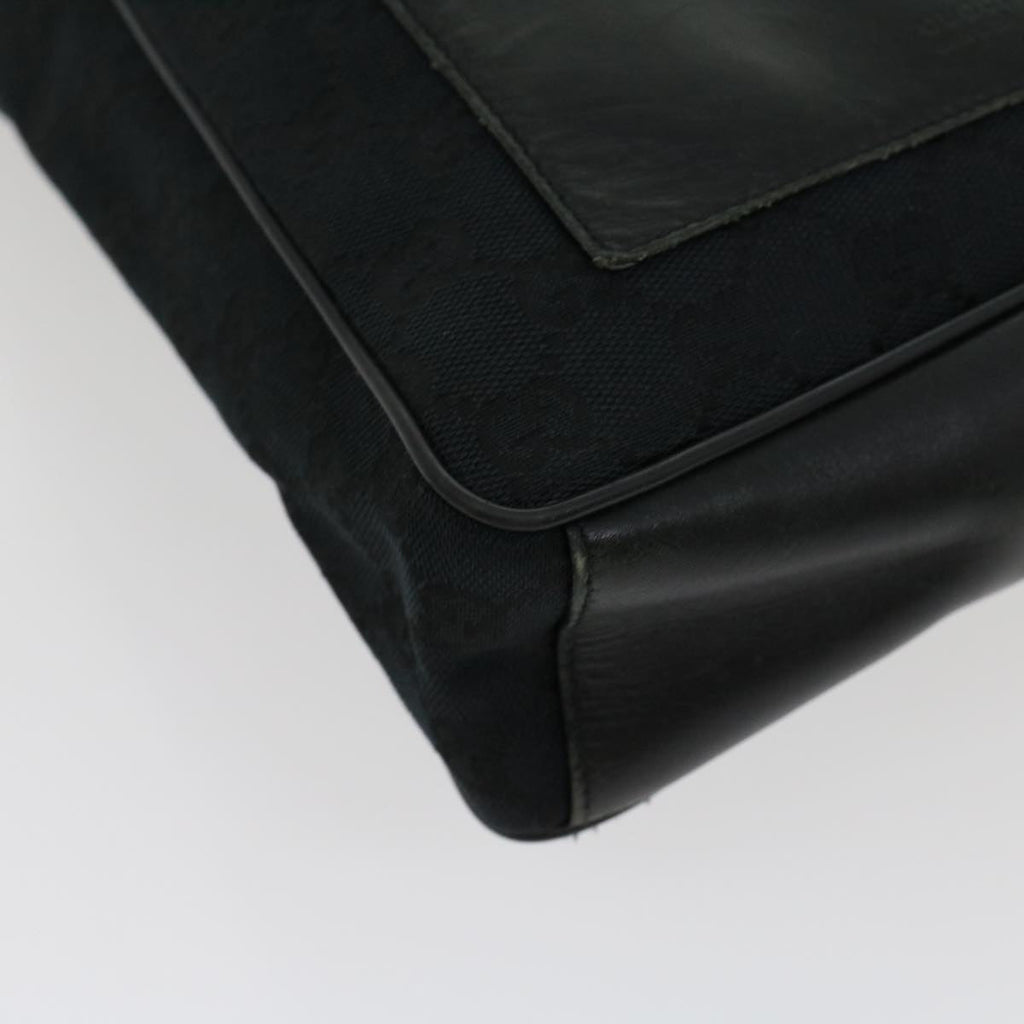 GUCCI GG Canvas Shoulder Bag Black ki2082