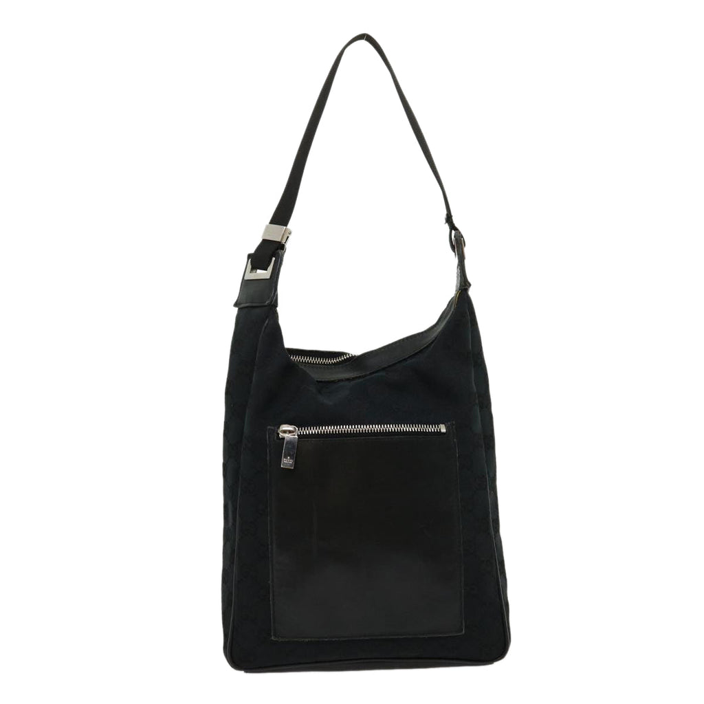 GUCCI GG Canvas Shoulder Bag Black ki2082