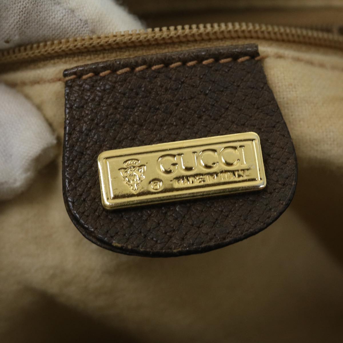 GUCCI GG Canvas Hand Bag 2way Beige 002.122.0033 ki2104