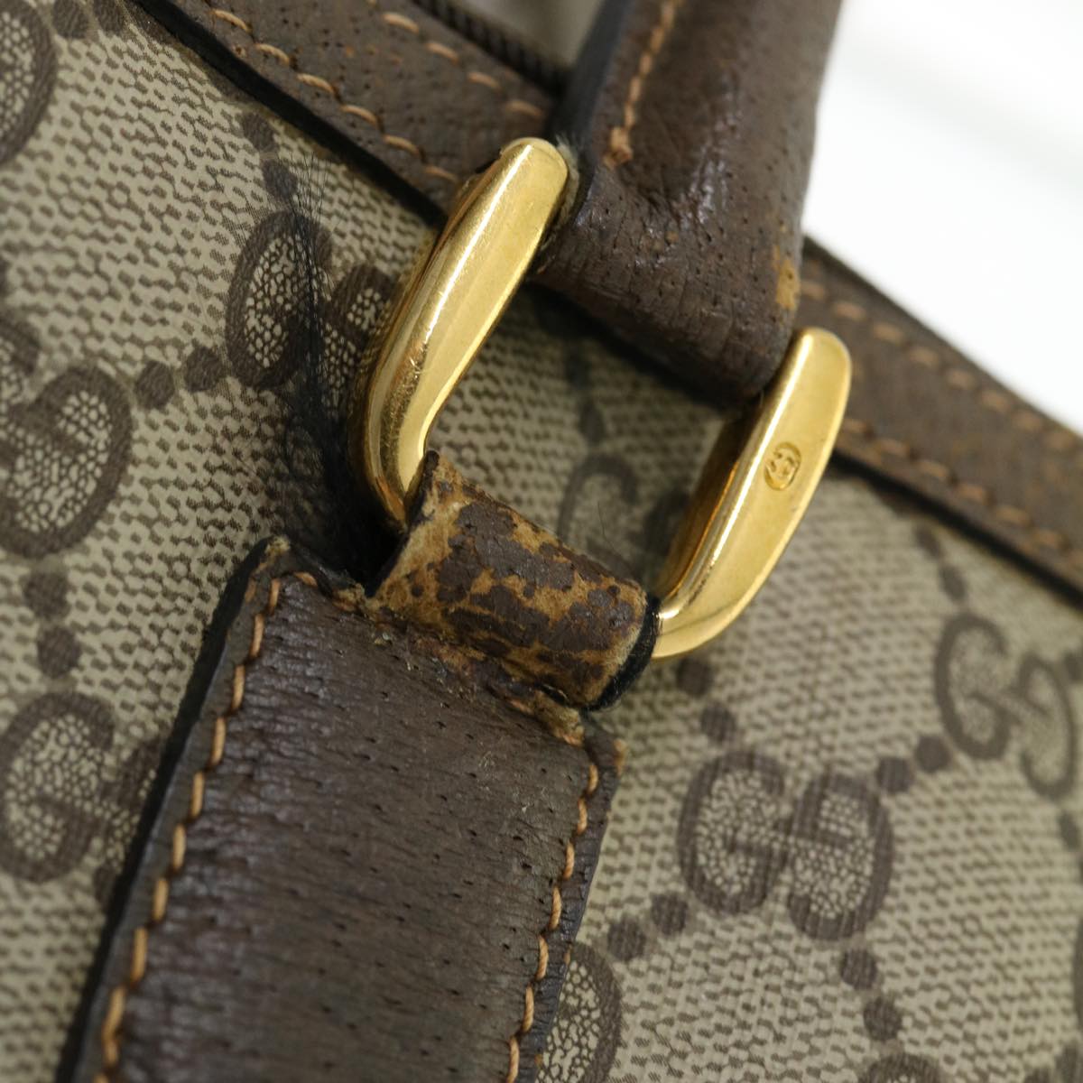 GUCCI GG Canvas Hand Bag 2way Beige 002.122.0033 ki2104
