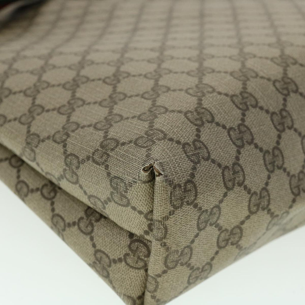 GUCCI Web Sherry Line GG Canvas Tote Bag PVC Leather Beige Green Red ki2105