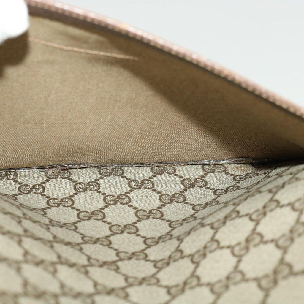 GUCCI Web Sherry Line GG Canvas Tote Bag PVC Leather Beige Green Red ki2105