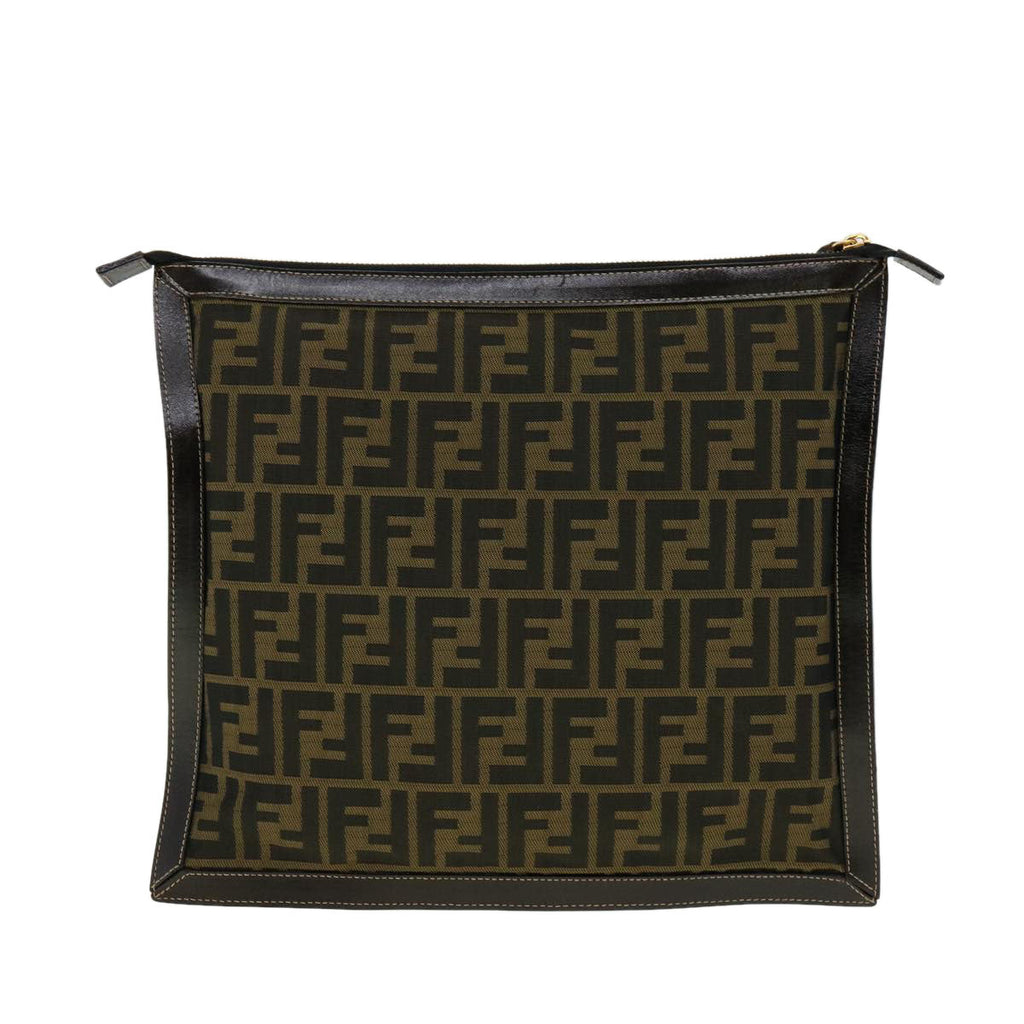 FENDI Zucca Canvas Pouch Brown ki2108