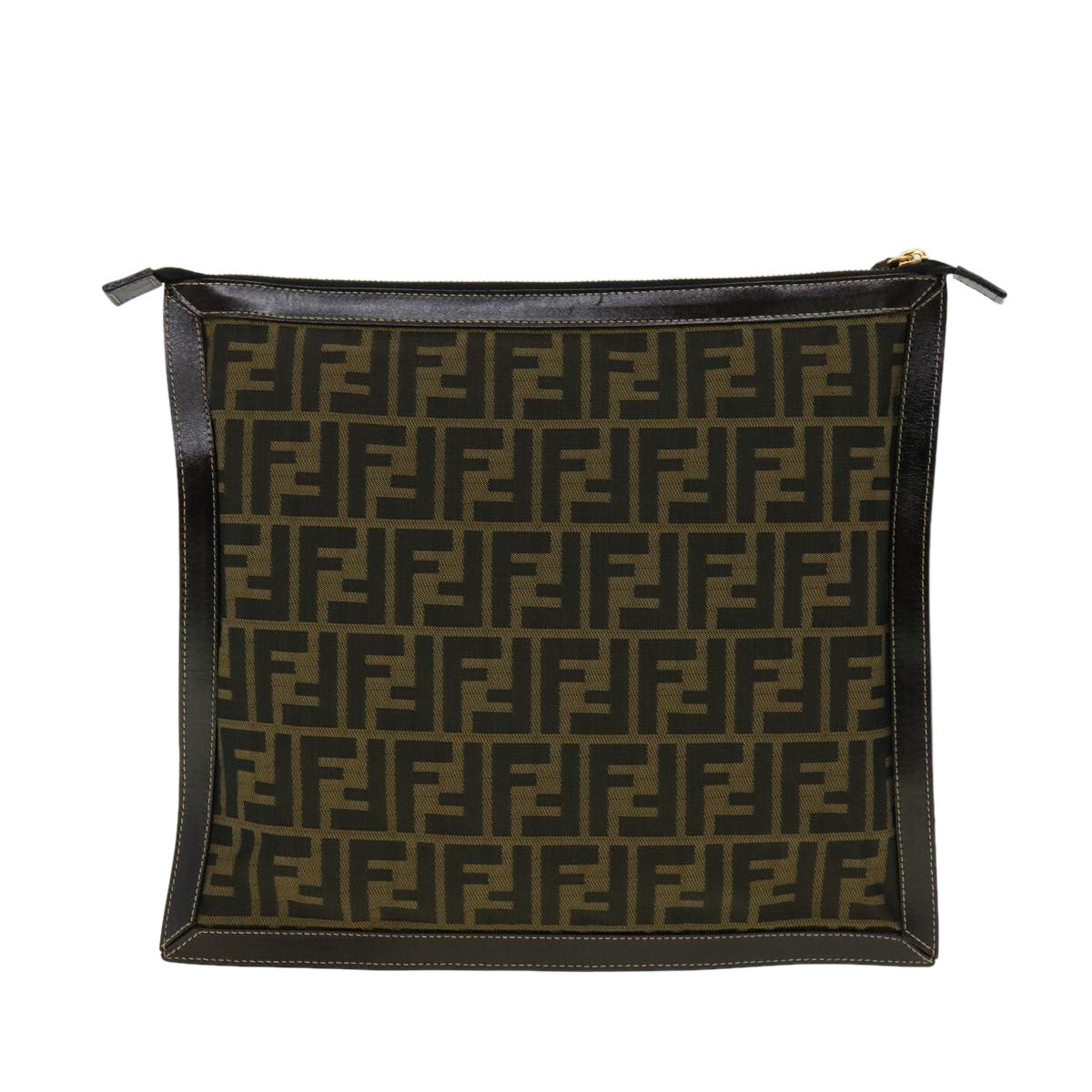 FENDI Zucca Canvas Pouch Brown ki2108