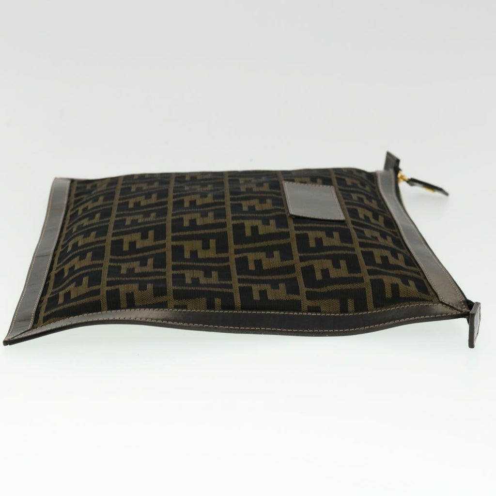FENDI Zucca Canvas Pouch Brown ki2108