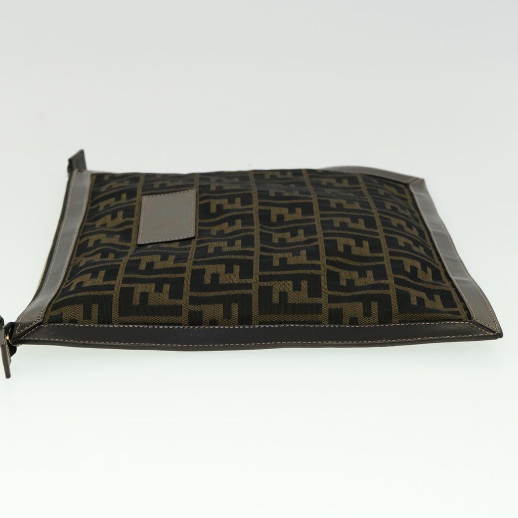 FENDI Zucca Canvas Pouch Brown ki2108