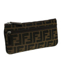 FENDI Zucca Canvas Pouch Brown ki2134