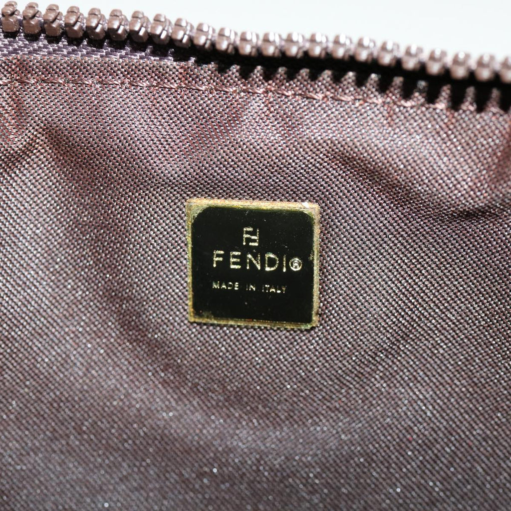 FENDI Zucca Canvas Pouch Brown ki2134